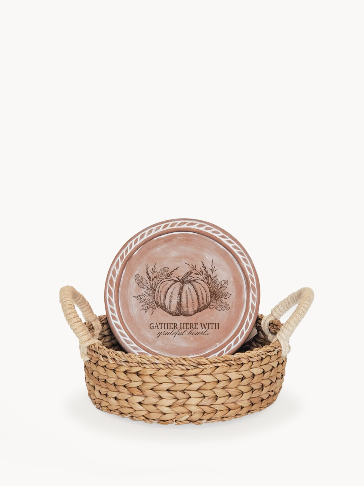 Bread Warmer & Basket - Pumpkin Round