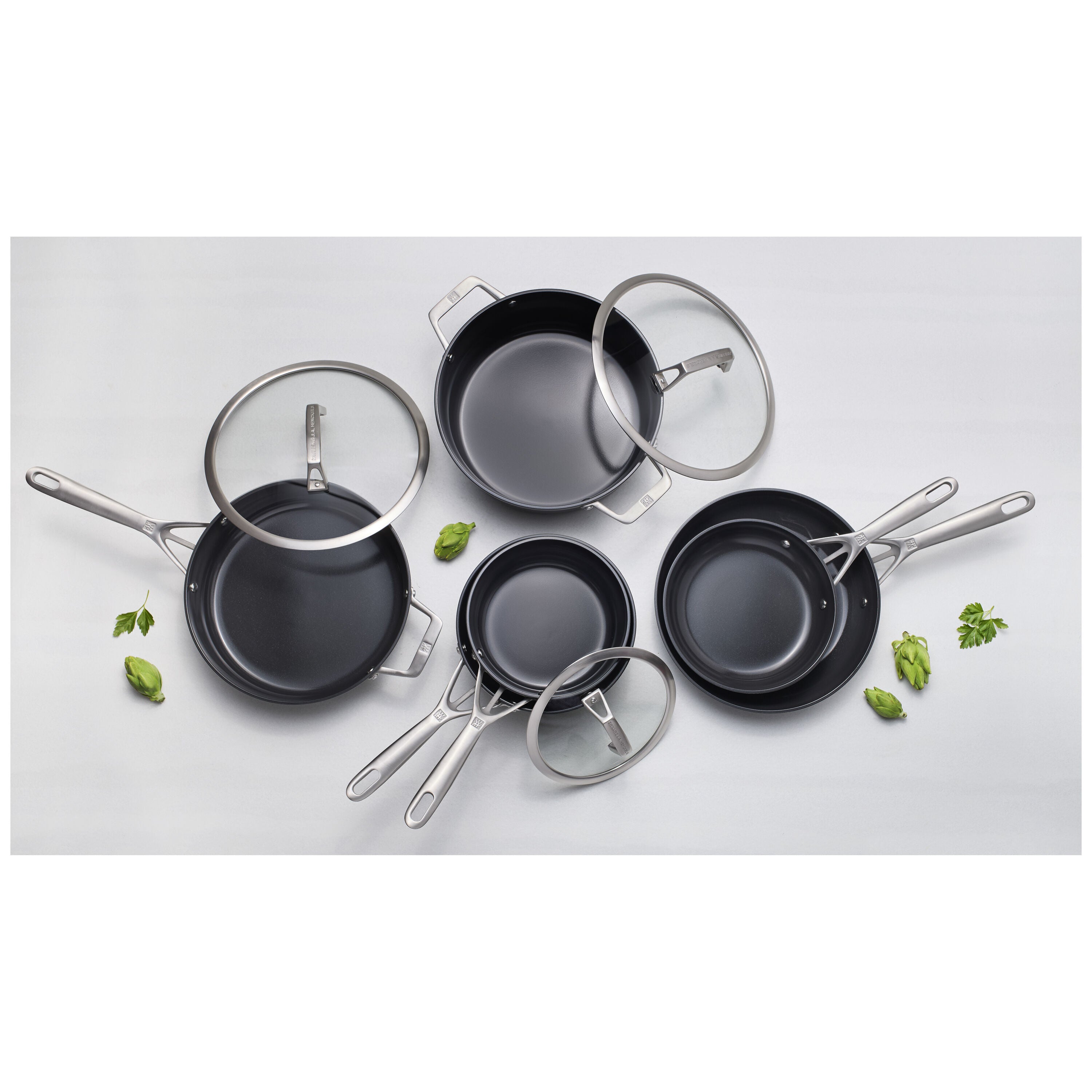 ZWILLING Motion Ceramic 10 Piece Aluminum Cookware Set