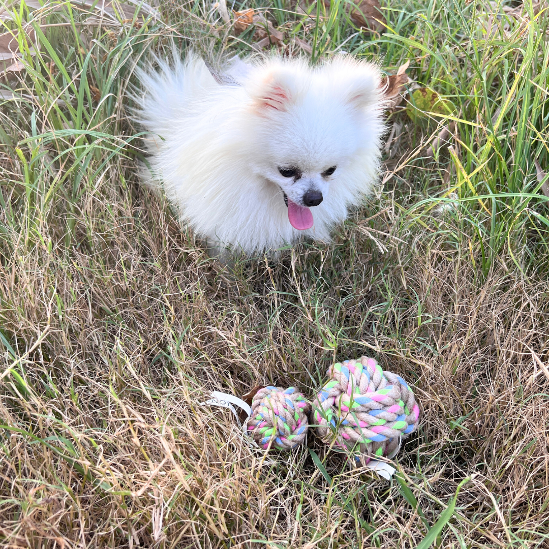 Natural Hemp Rope Ball | Recycled Cotton