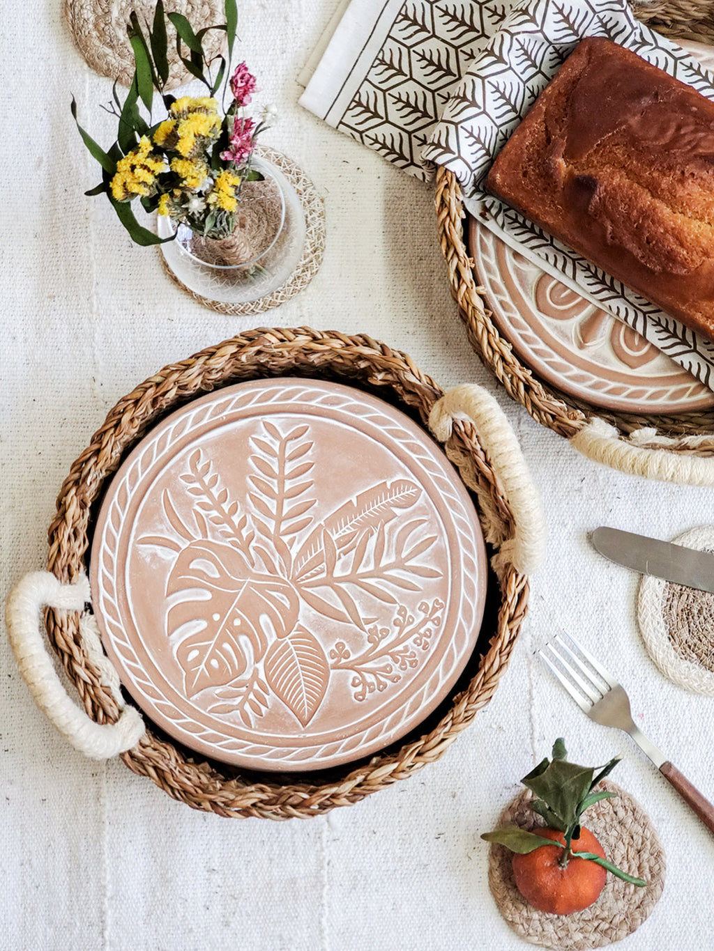 Bread Warmer & Basket - Plant Round