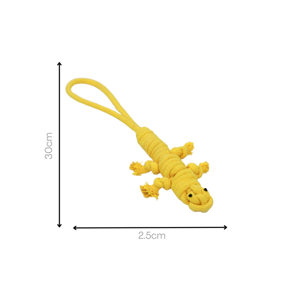Yellow the Lizard Rope Toy