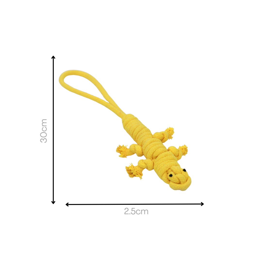 Yellow the Lizard Rope Toy
