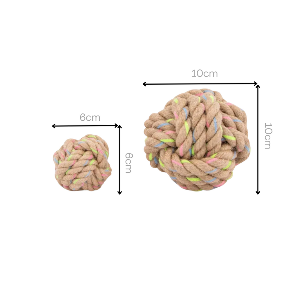 Natural Hemp Rope Ball | Recycled Cotton