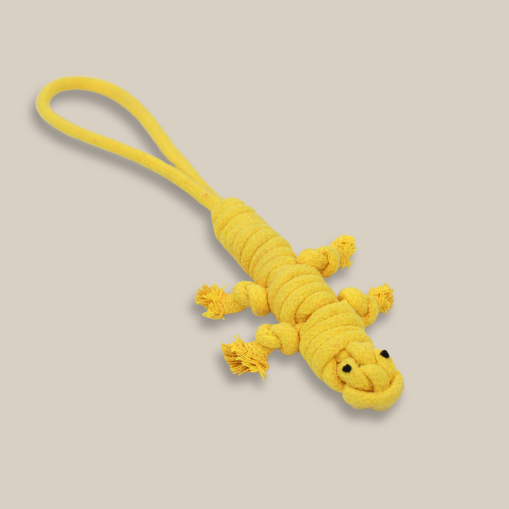 Yellow the Lizard Rope Toy